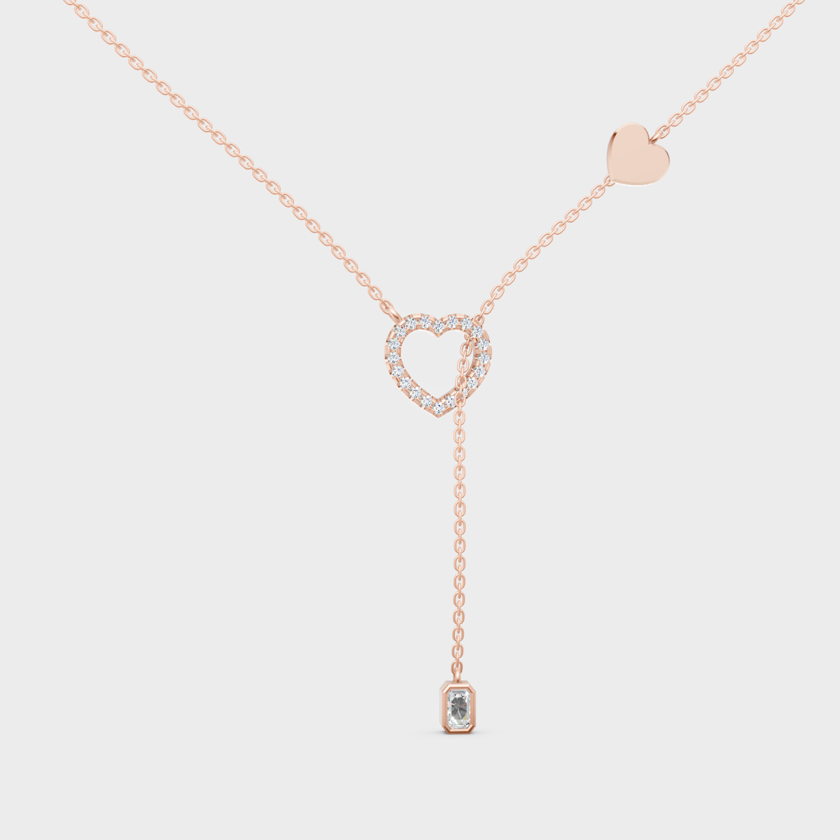 Unique Rose Gold Pendant Featuring A Gli Certified Emerald And Round Lab Diamond